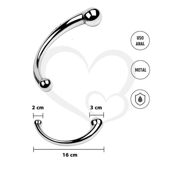 Anal plug doble punta de metal